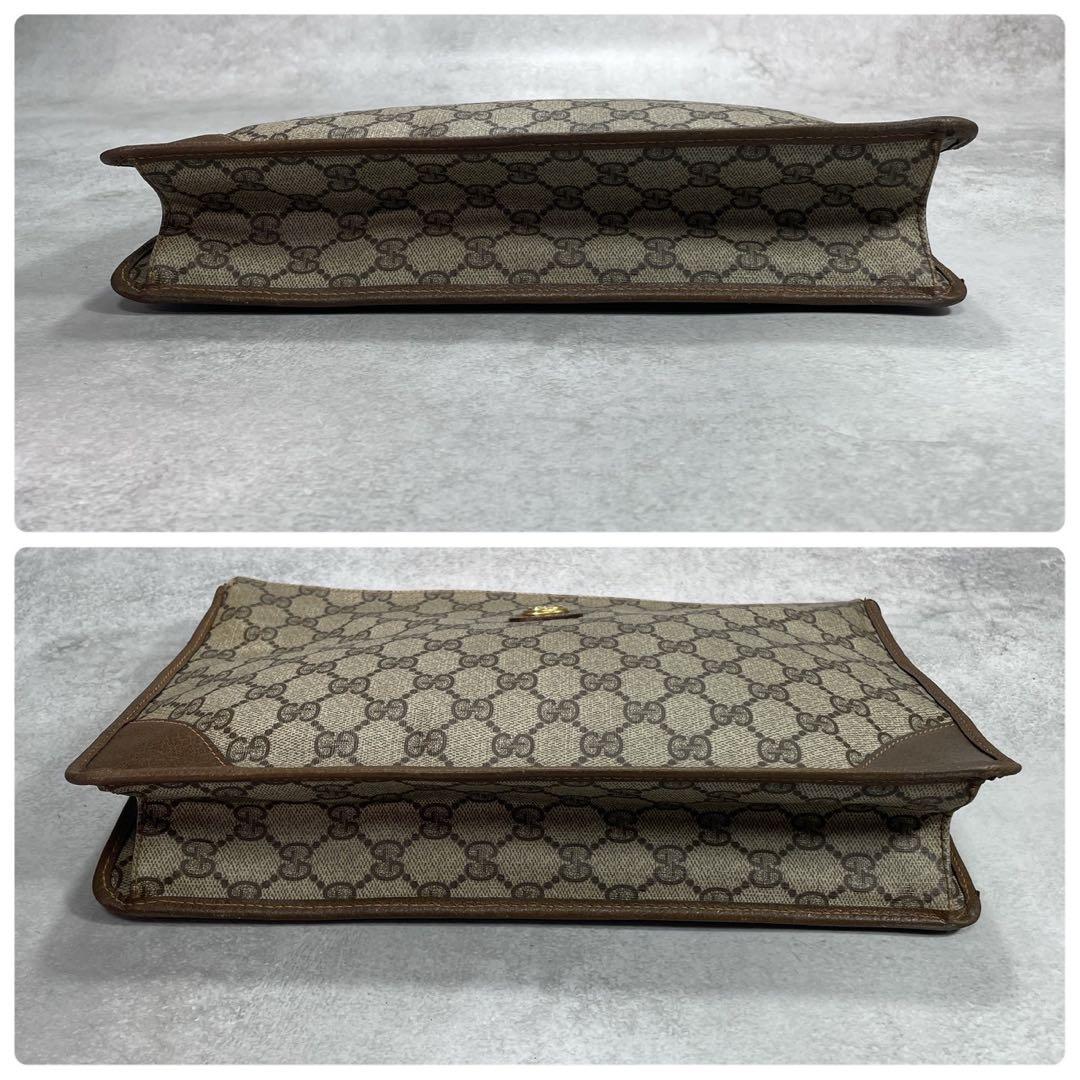 Gucci GG Clutch Brown Leather Logo Second — view 6