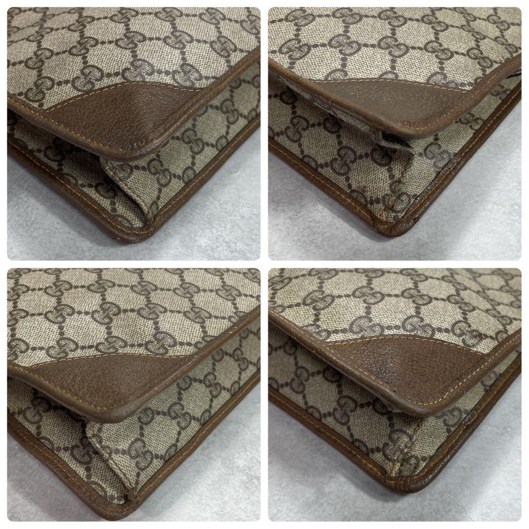 Gucci GG Clutch Brown Leather Logo Second — view 7