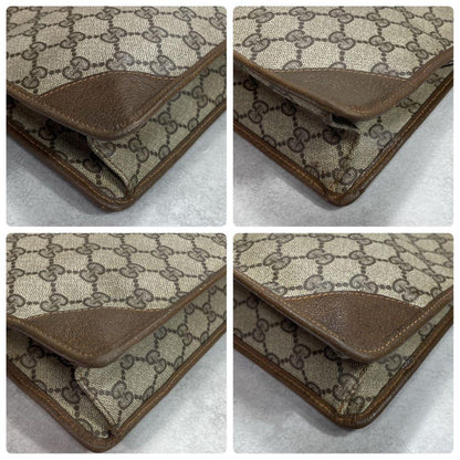 Gucci GG Clutch Brown Leather Logo Second — view 7