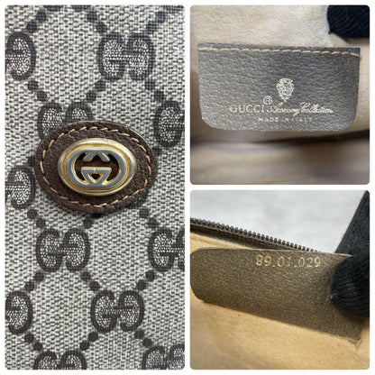 Gucci GG Clutch Brown Leather Logo Second — view 8