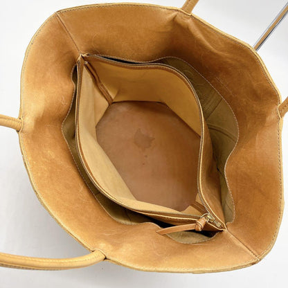 Bottega Veneta Tote Bag Butterfly Pattern Leather Beige