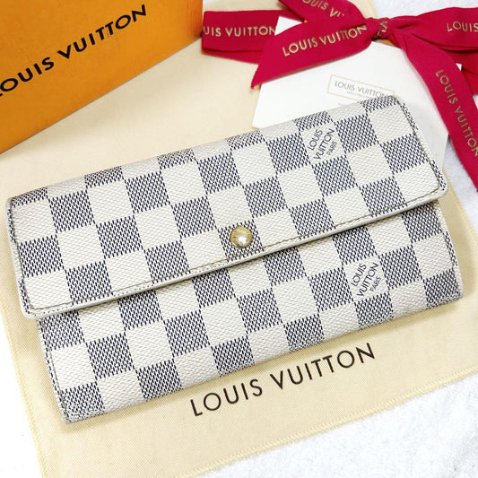 Louis Vuitton Portefeuille Sarah Damier Azure Long Wallet