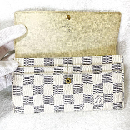Louis Vuitton Portefeuille Sarah Damier Azure Long Wallet