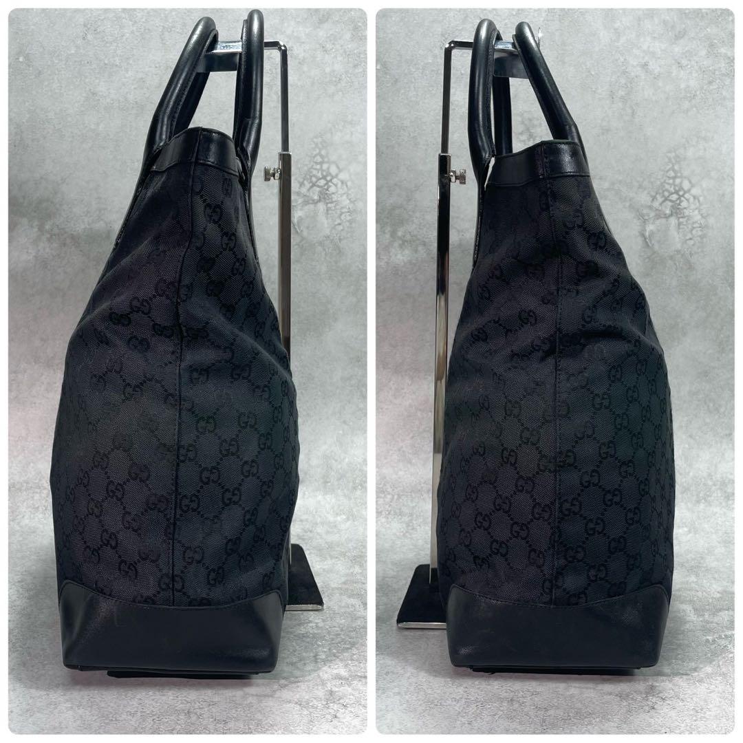 Gucci GG Sherry Line Tote Black Beige Leather — view 7