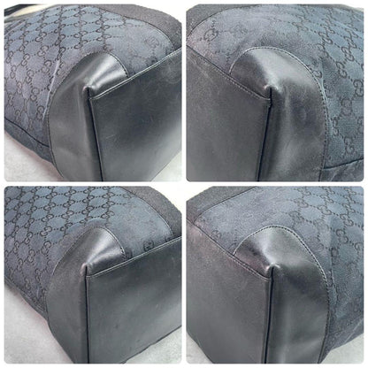 Gucci GG Sherry Line Tote Black Beige Leather — view 9