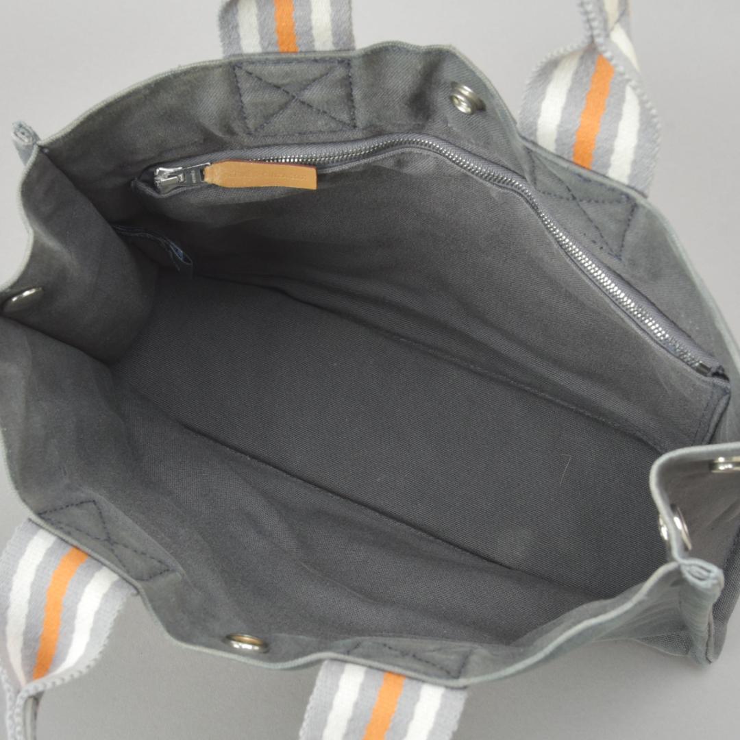 Hermes Ginza Store Limited Fourre Tout PM Handbag Canvas Gray Tote — view 8