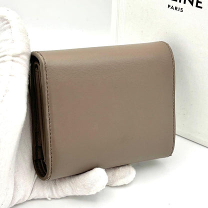 Celine Wallet Small Flap Triomphe Gray Leather — view 2