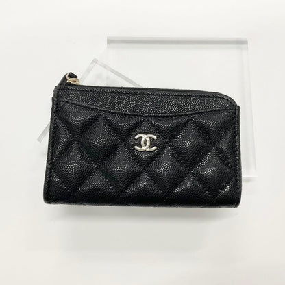 Chanel Caviar Leather CC Logo Quilted Card Case Coin Purse — view 2