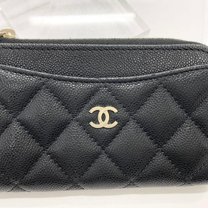 Chanel Caviar Leather CC Logo Quilted Card Case Coin Purse — view 4