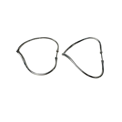Tiffany & Co Open Heart Hoop Earrings 925 Sterling Silver Elsa Peretti — view 6
