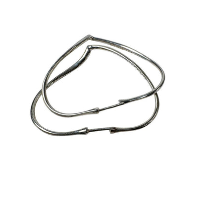 Tiffany & Co Open Heart Hoop Earrings 925 Sterling Silver Elsa Peretti — view 8