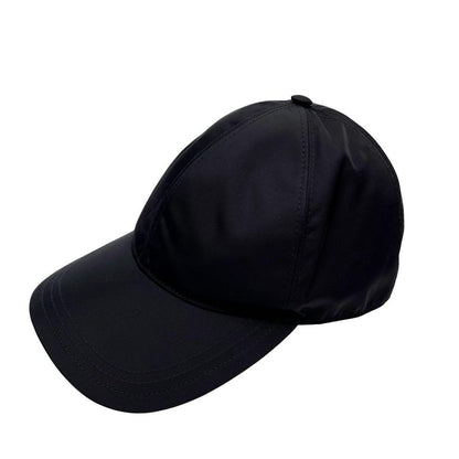 Prada Nylon Triangleplate Logo Cap Black — view 2