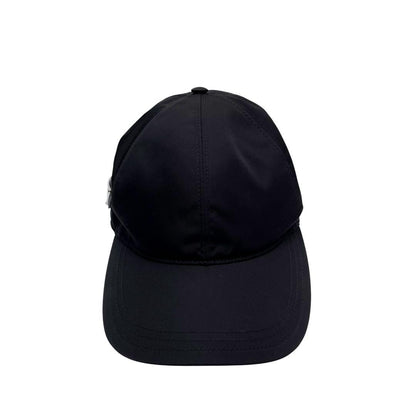 Prada Nylon Triangleplate Logo Cap Black — view 3