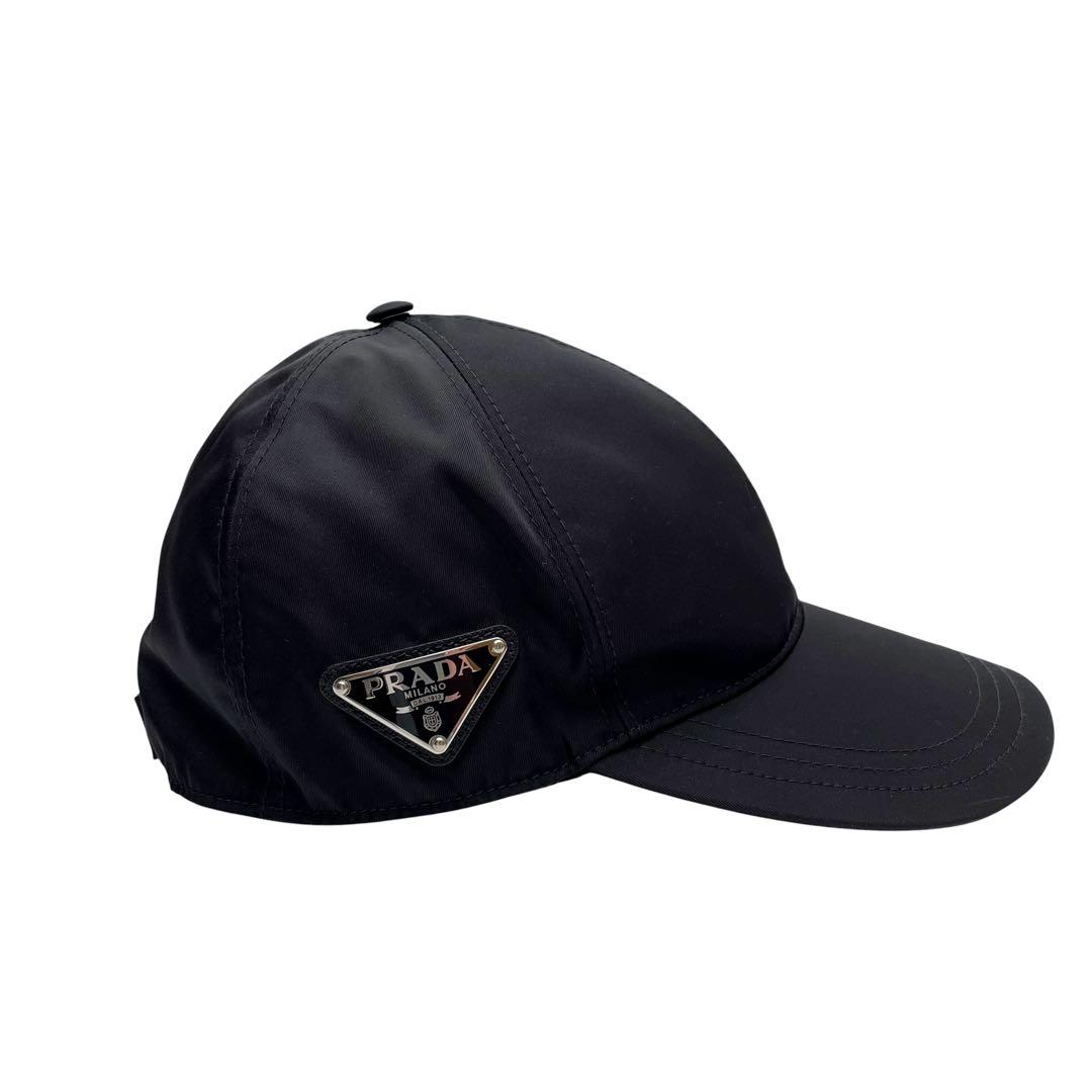 Prada Nylon Triangleplate Logo Cap Black — view 5