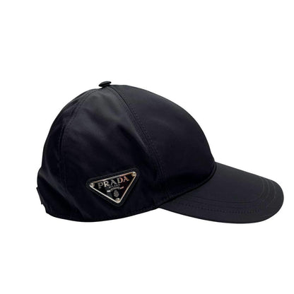 Prada Nylon Triangleplate Logo Cap Black — view 5