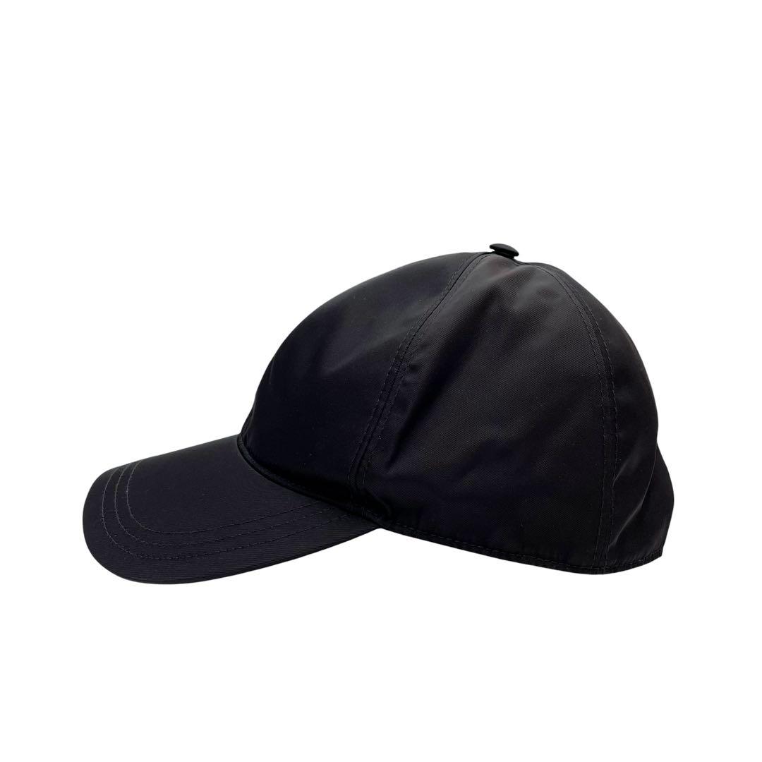 Prada Nylon Triangleplate Logo Cap Black — view 6