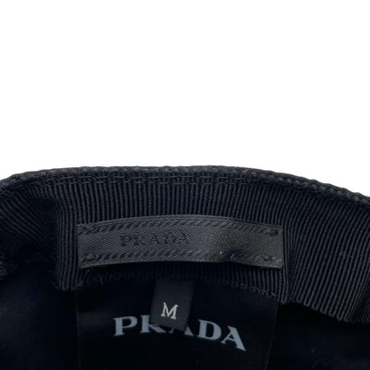 Prada Nylon Triangleplate Logo Cap Black — view 8
