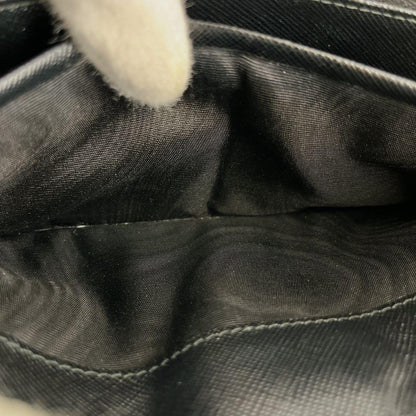 Accessories Complete Prada Long Wallet Metal Logo Round Zip Saffiano Black