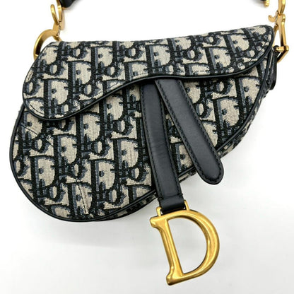 Dior Saddle Oblique Navy Shoulder Bag — view 2
