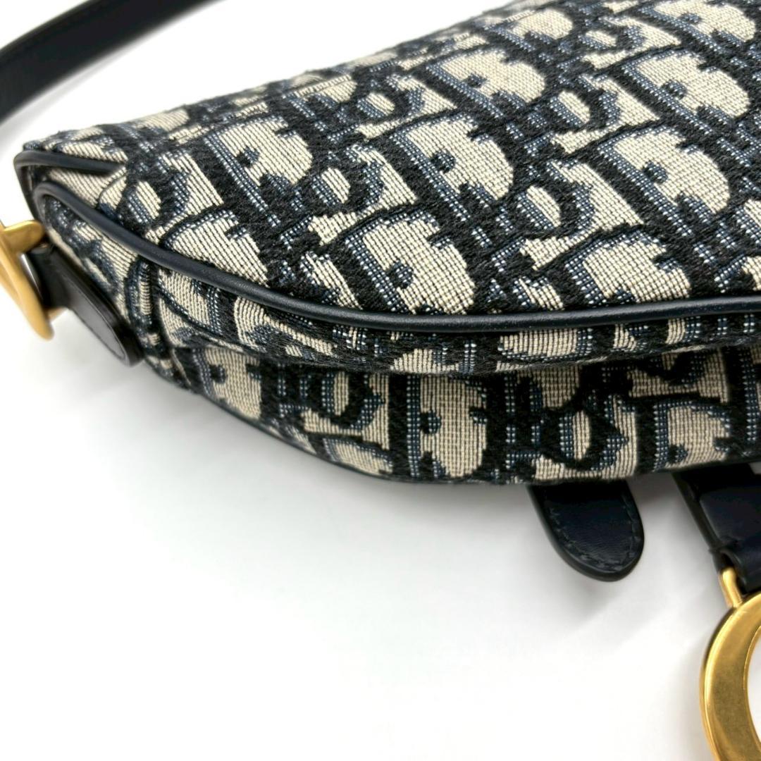 Dior Saddle Oblique Navy Shoulder Bag — view 5