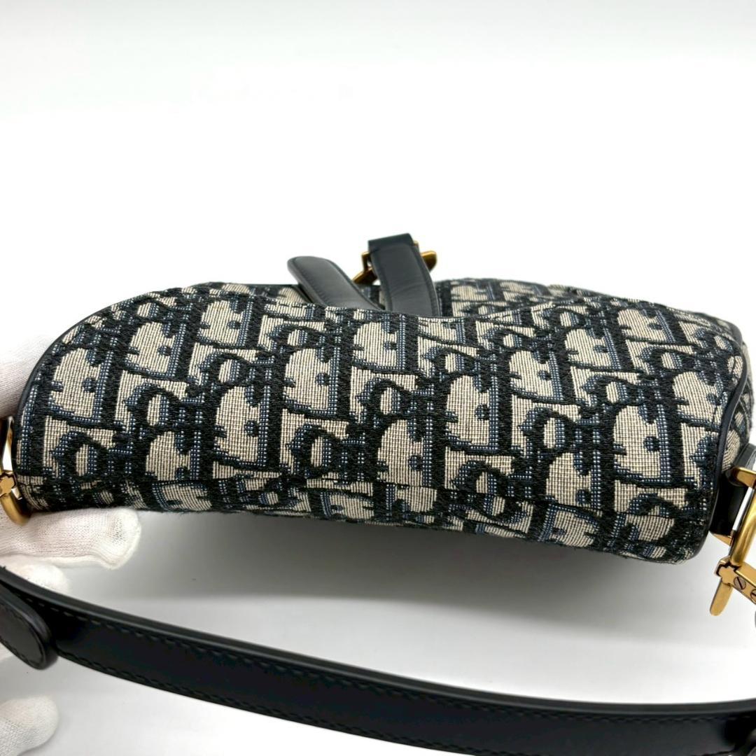 Dior Saddle Oblique Navy Shoulder Bag — view 6