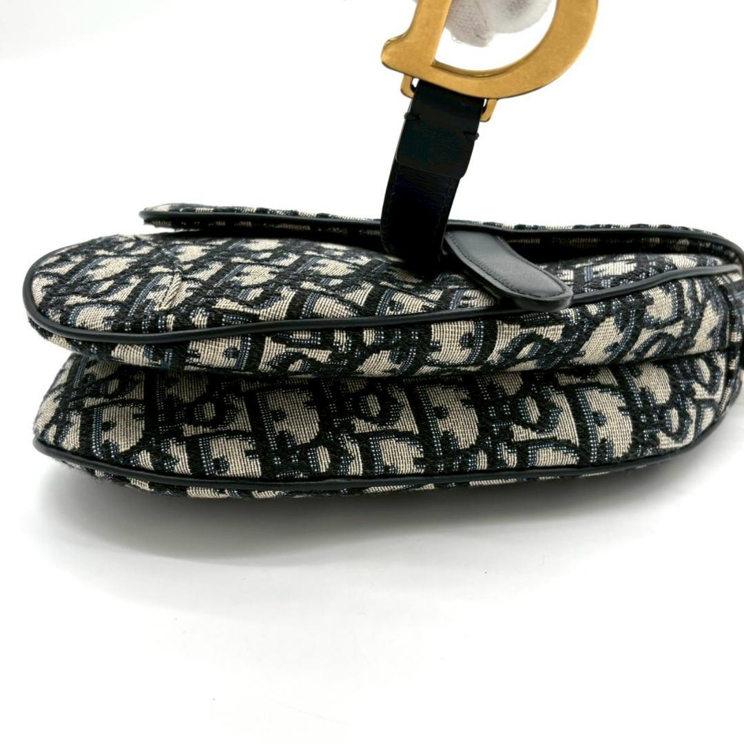 Dior Saddle Oblique Navy Shoulder Bag — view 7