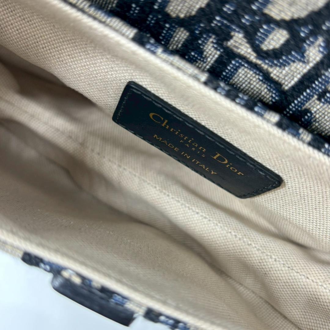 Dior Saddle Oblique Navy Shoulder Bag — view 8