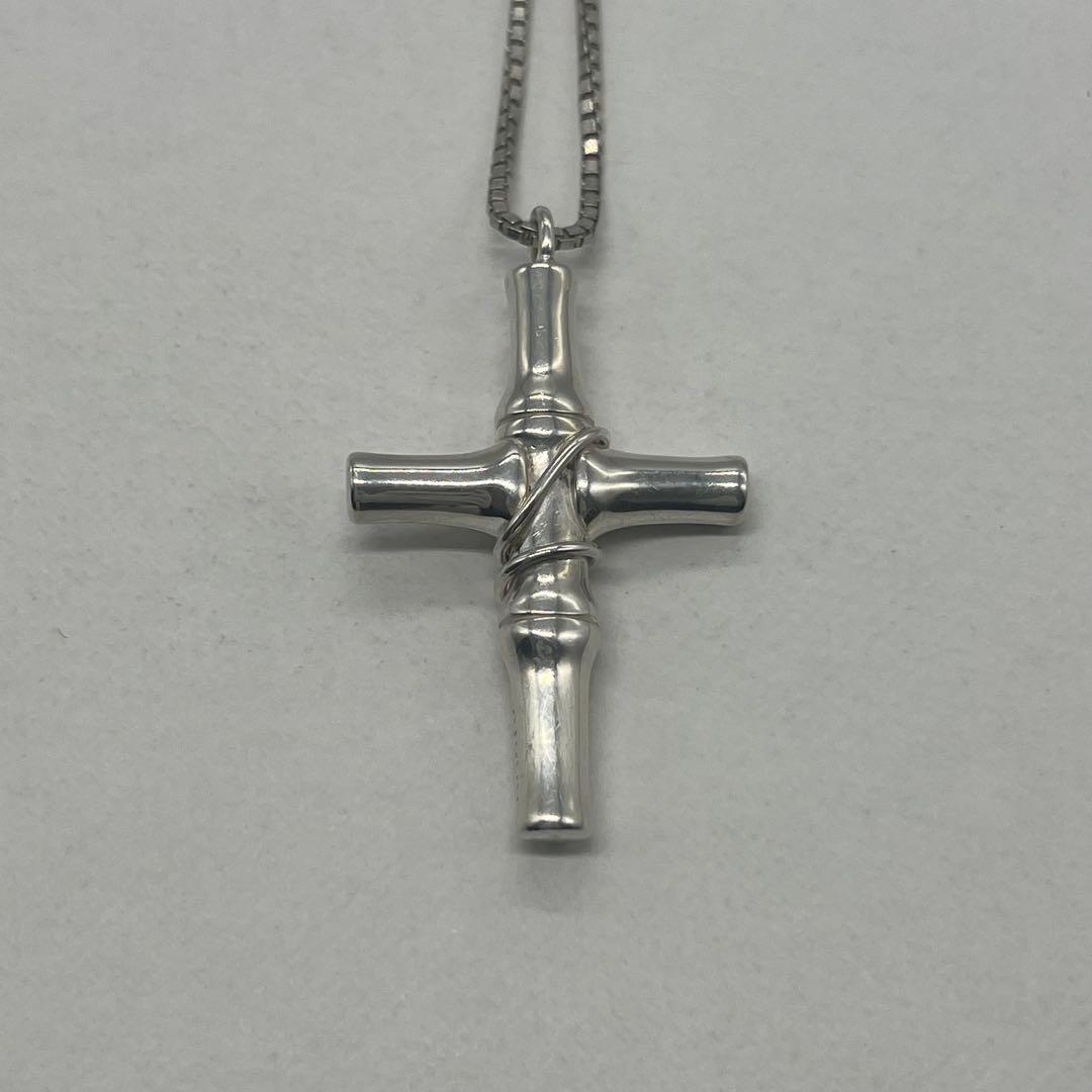 Gucci Bamboo Cross Venetian Chain Necklace — view 3