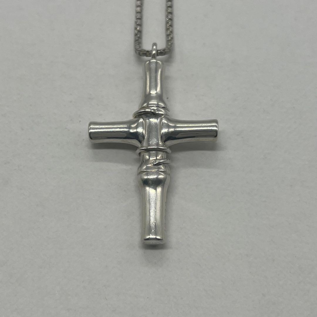 Gucci Bamboo Cross Venetian Chain Necklace — view 4