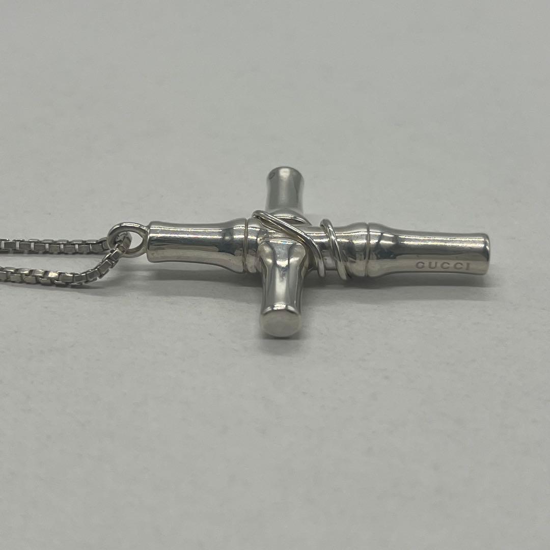 Gucci Bamboo Cross Venetian Chain Necklace — view 5