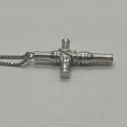 Gucci Bamboo Cross Venetian Chain Necklace — view 5