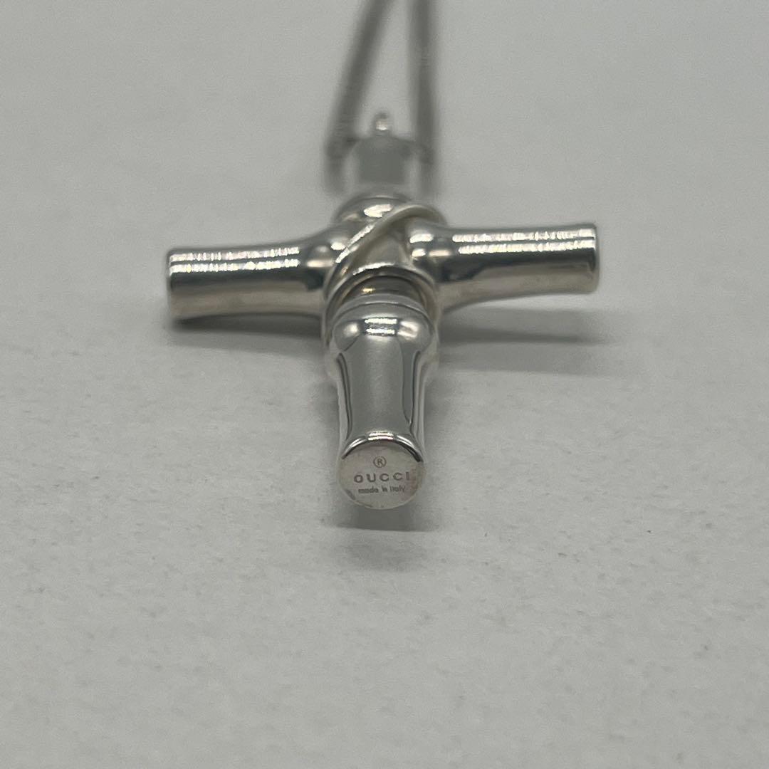 Gucci Bamboo Cross Venetian Chain Necklace — view 7