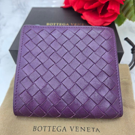 Bottega Veneta Intreccia Wallet Purple