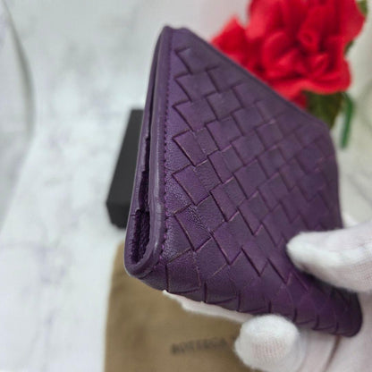 Bottega Veneta Intreccia Wallet Purple — view 5