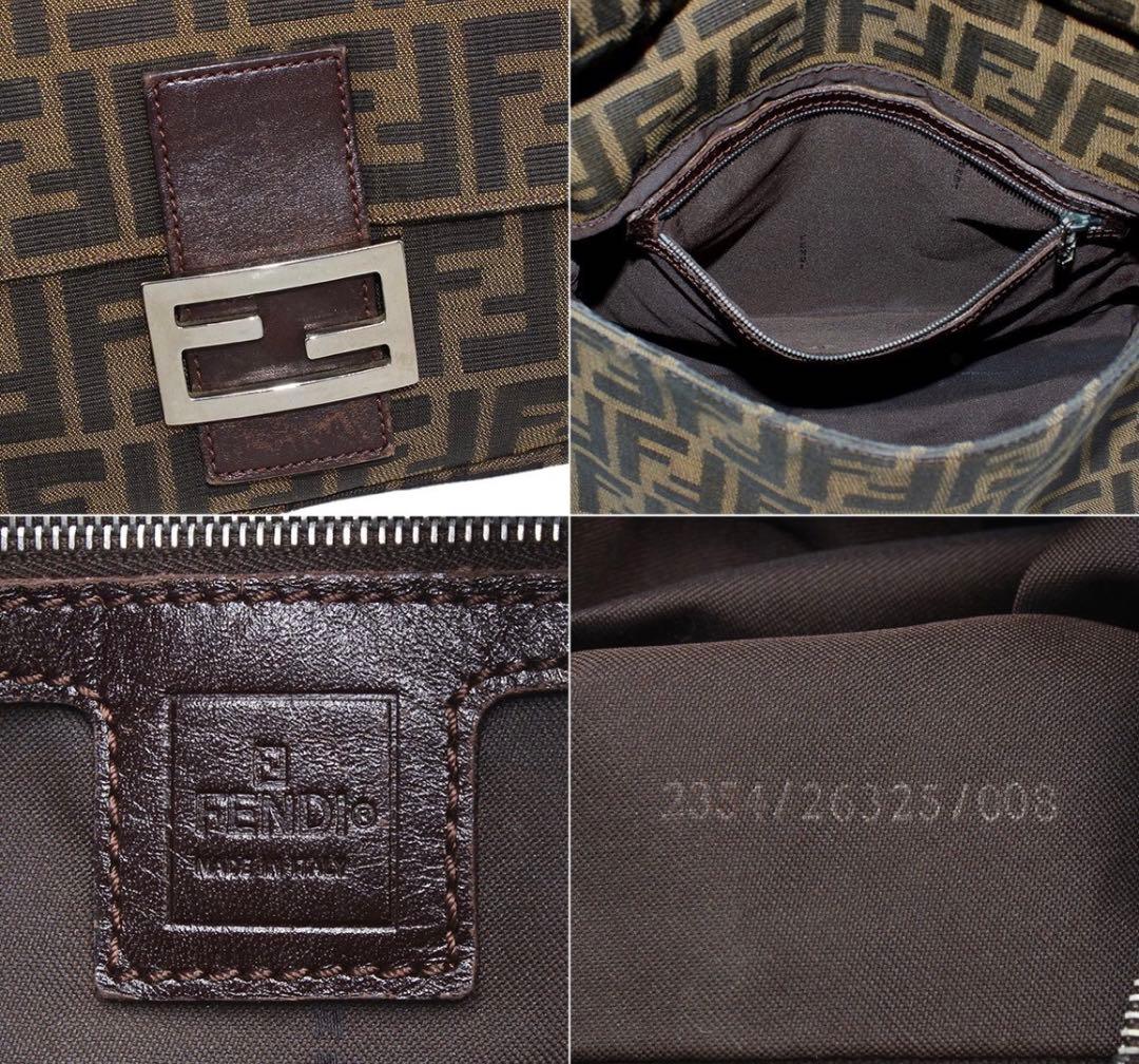 Fendi Zucca Pattern Mamma Baguette One Shoulder Handbag