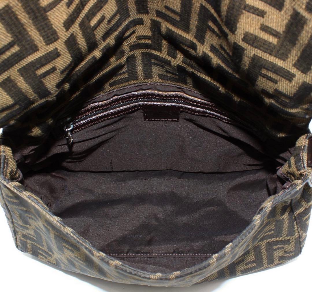 Fendi Zucca Pattern Mamma Baguette One Shoulder Handbag