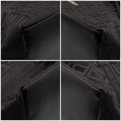 Balenciaga All Over Nylon Backpack Black Monaco Brown — view 9