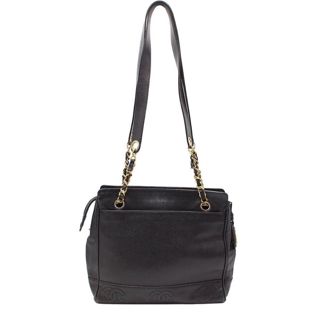 Chanel Triple Coco Mark Caviar Skin Shoulder Bag