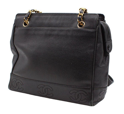 Chanel Triple Coco Mark Caviar Skin Shoulder Bag