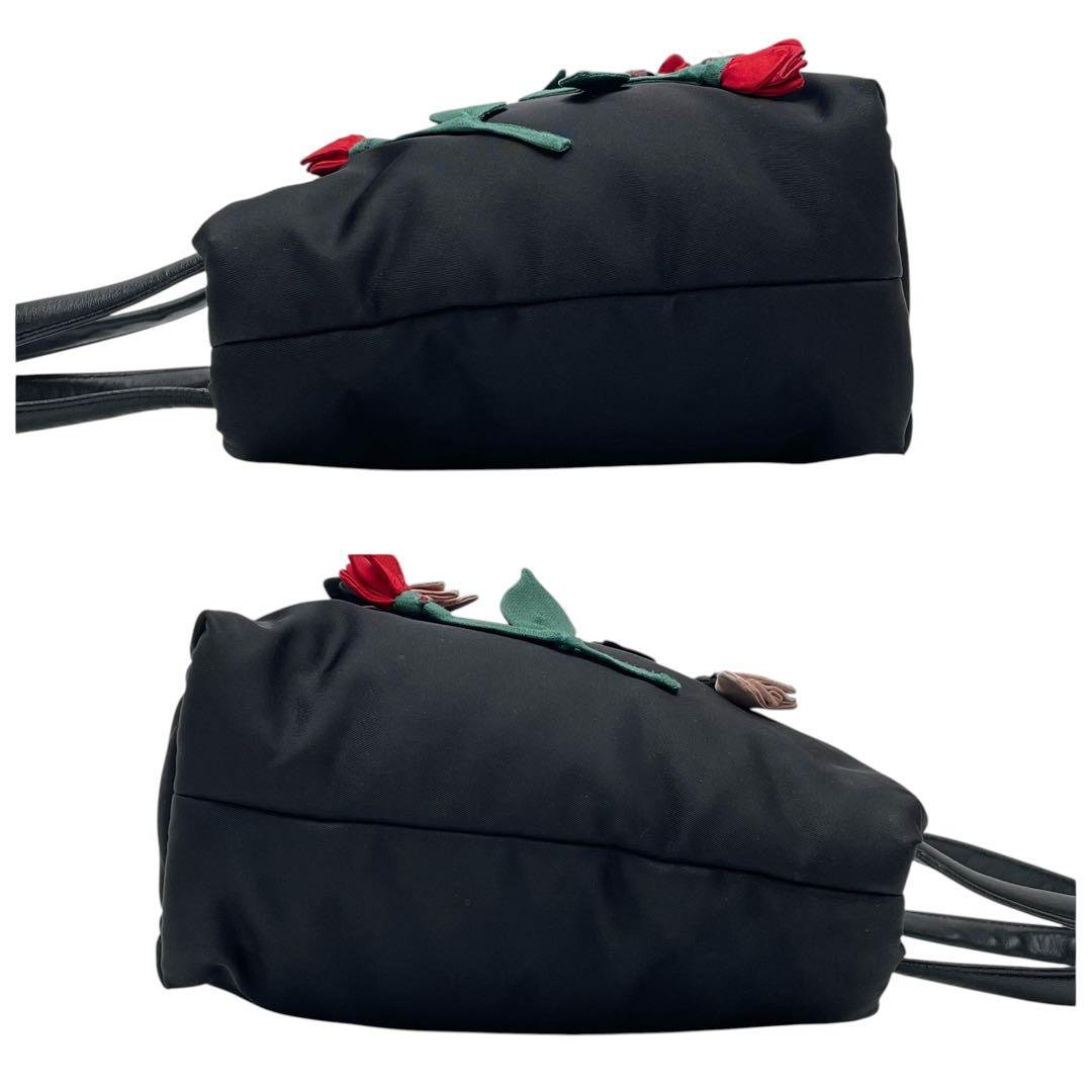 Prada Nylon Leather Flower Shoulder Bag 2-Way — view 3