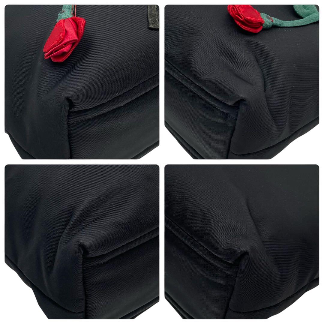 Prada Nylon Leather Flower Shoulder Bag 2-Way — view 5