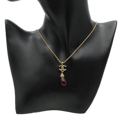 Chanel Coco Mark Teardrop Gripoix Necklace