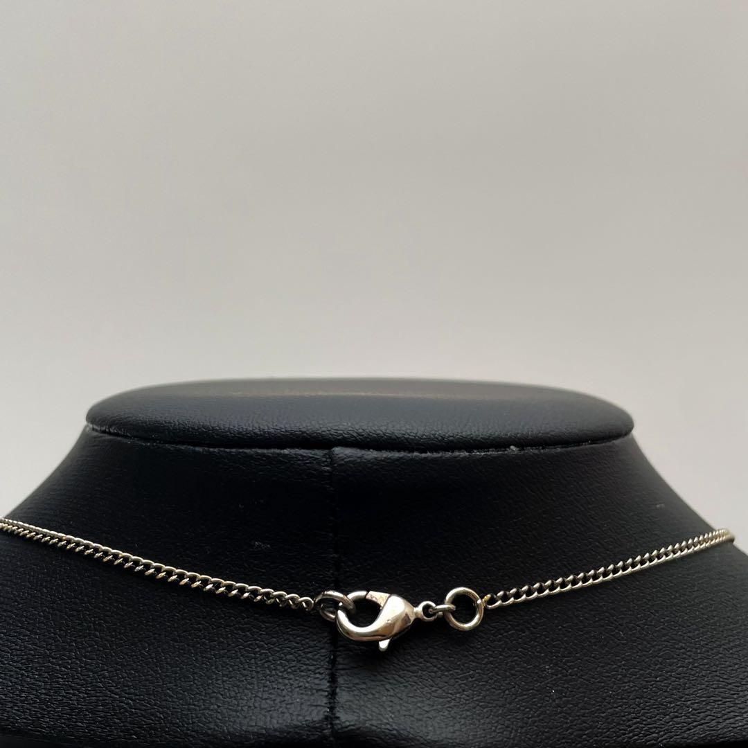 Chanel CC Logo Necklace Rhinestone Silver Icon — view 9