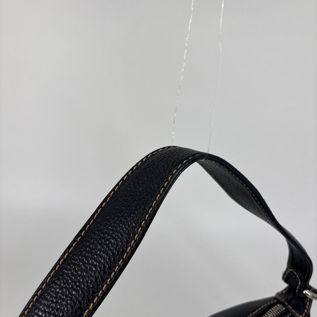 Chanel Super Logo Shoulder Bag Fringe Tassel Leather Black — view 6