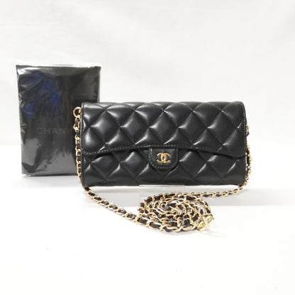 Chanel Lambskin Quilted Wallet Black