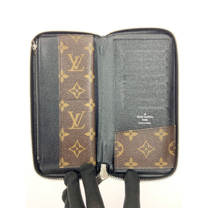 Louis Vuitton Monogram Macassar Zippy Wallet Vertical Round Zipper Long