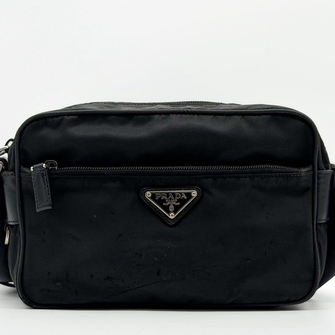 Prada Nylon Camera Bag Triangle Black — view 2