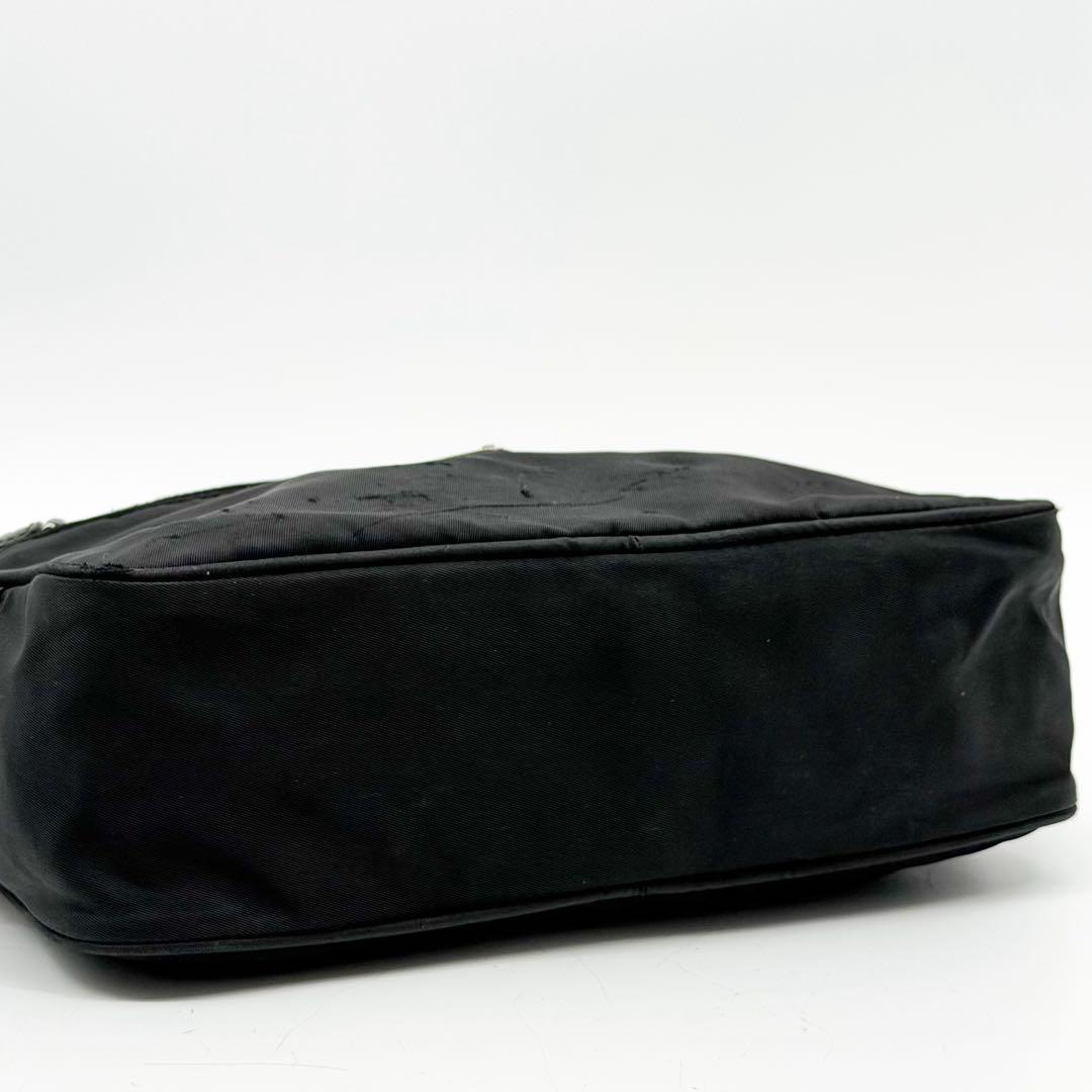 Prada Nylon Camera Bag Triangle Black — view 7
