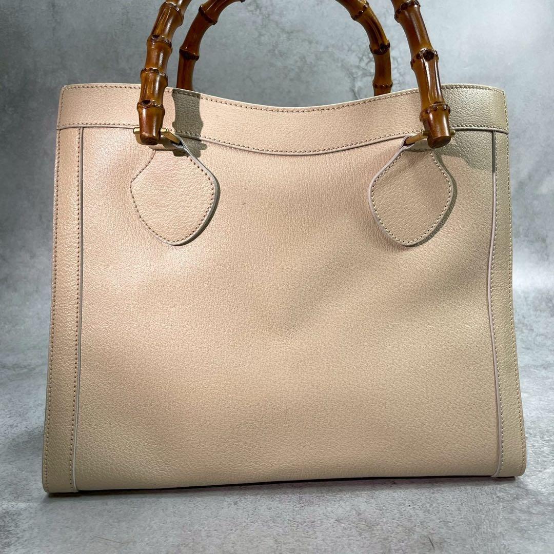 Gucci Diana Handbag Bamboo White Leather — view 2