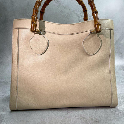 Gucci Diana Handbag Bamboo White Leather — view 2